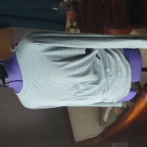 St. Tropez Heather Gray and Purple Top